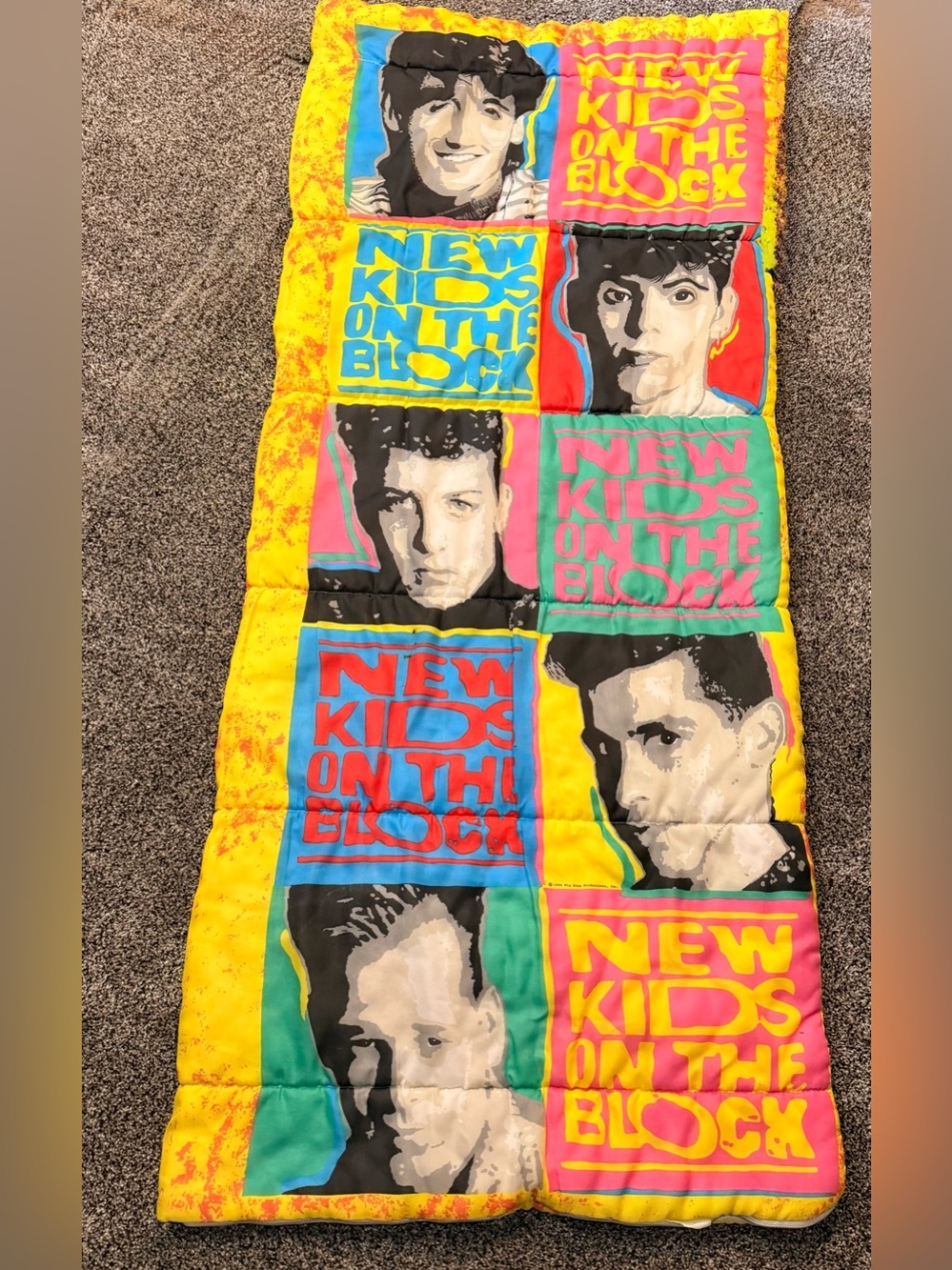 New Kids on the Block Sleeping bag vintage 1990 90’s NKOTB